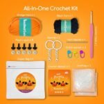 NestledCrafts Halloween Crochet Kit for Beginners- Pumpkins