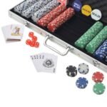 Poker Set with 500 Chips Aluminium