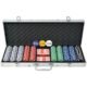 Poker Set with 500 Chips Aluminium