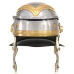 Roman Soldier Helmet Antique Replica LARP Silver Steel