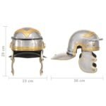 Roman Soldier Helmet Antique Replica LARP Silver Steel