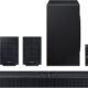 Samsung - Q-series 11.1.4 ch. Wireless Dolby Atmos Soundbar + Rear Speakers w/ Q-Symphony - Titan Black