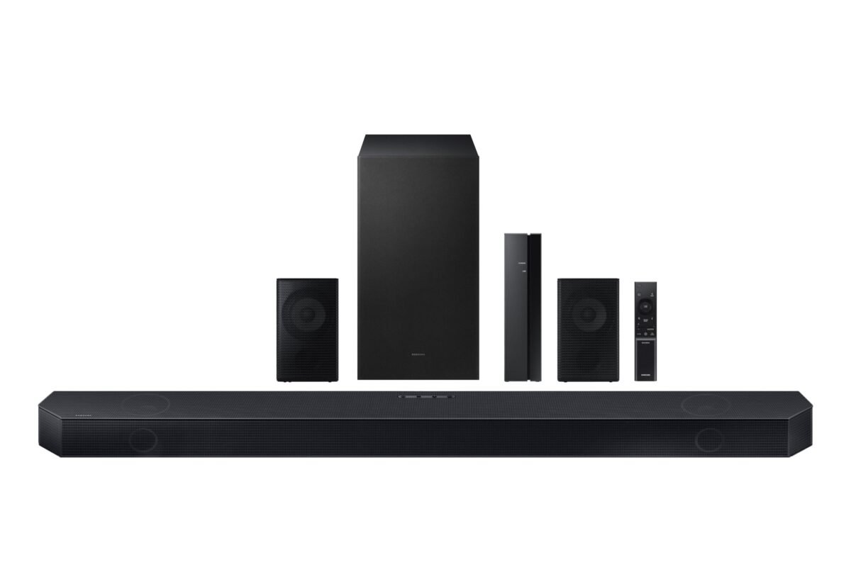 Samsung - Q series 5.1.2ch Wireless Dolby Atmos Soundbar w/ Q Symphony - Titan Black