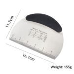 Semicircle Stainless Steel Dough Nougat Cutter Black