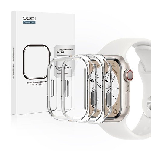 SODI CS04 2-Pack Protective Case for Apple Watch S9/S8/S7 (45mm)