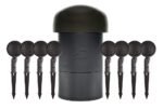 Sonance - SGS 8.1 SYSTEM - Garden Series 8.1-Ch. Outdoor Speaker System with In-Ground Subwoofer (Each) - Dark Brown/Black