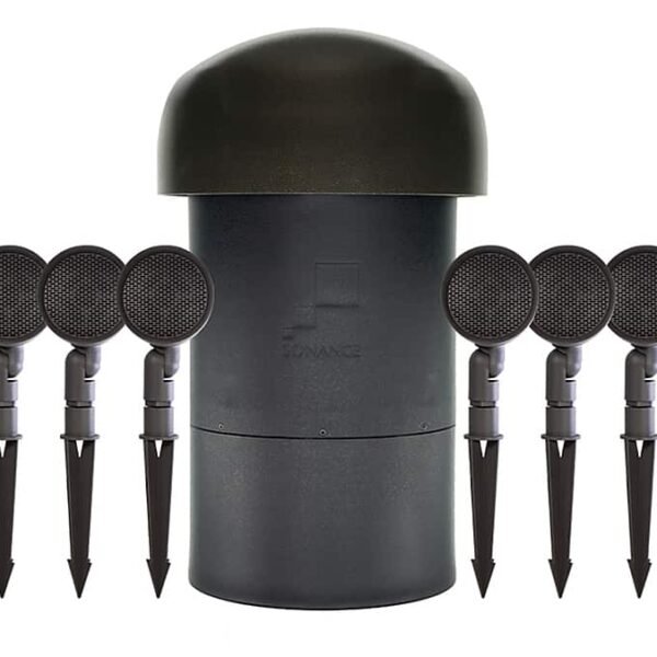 Sonance - SGS 8.1 SYSTEM - Garden Series 8.1-Ch. Outdoor Speaker System with In-Ground Subwoofer (Each) - Dark Brown/Black