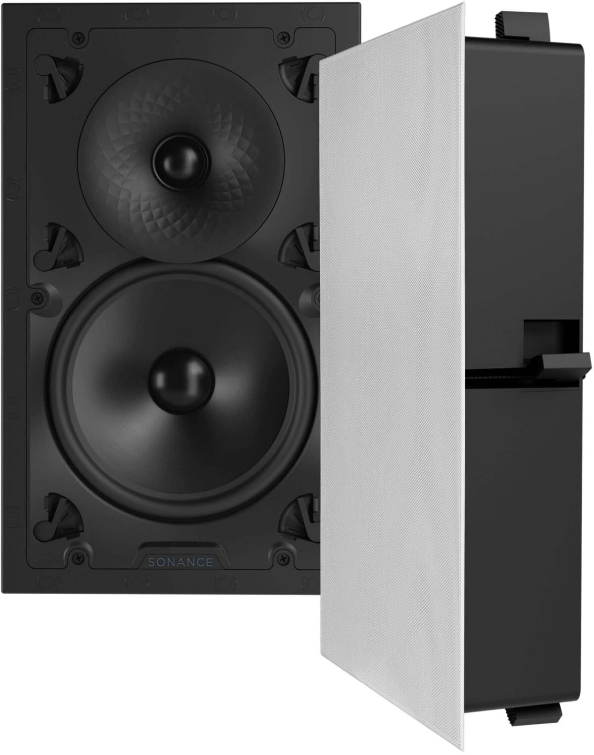 Sonance - VX82 RECTANGLE - Visual Experience Series 8" Large Rectangle 2-Way Speakers (Pair) - Paintable White