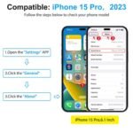 SPARIN 5 Pack HD Screen Protector Set for iPhone 15 Pro