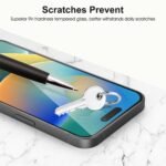 SPARIN 5 Pack HD Screen Protector Set for iPhone 15 Pro