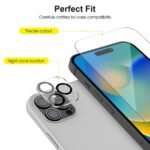 SPARIN 5 Pack HD Screen Protector Set for iPhone 15 Pro