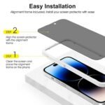 SPARIN 5 Pack Privacy Screen Protector Set for iPhone 15