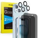 SPARIN 5 Pack Privacy Screen Protector Set for iPhone 15