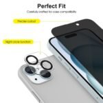 SPARIN 5 Pack Privacy Screen Protector Set for iPhone 15