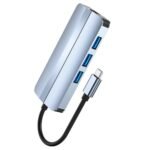 Type-C Hub 6 in 1 USB C to 4K HDMI 1000M RJ45 PD 100W Charge USB3.0