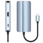 Type-C Hub 6 in 1 USB C to 4K HDMI 1000M RJ45 PD 100W Charge USB3.0