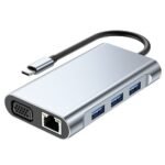 Type-C Hub 7 in 1 USB C to 4K HDMI 1000M RJ45 PD 100W Charge USB3.0