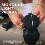 Ultimate Ears - MINIROLL Ultra-Portable Waterproof Bluetooth Speaker with 131 ft Range - Gentle Black