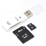 USB 2.0 SD Card Reader 5Gbps Transmission Speed White