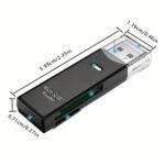 USB 2.0 SD Card Reader 5Gbps Transmission Speed White