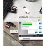 USB 2.0 SD Card Reader 5Gbps Transmission Speed White