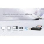 USB 2.0 SD Card Reader 5Gbps Transmission Speed White